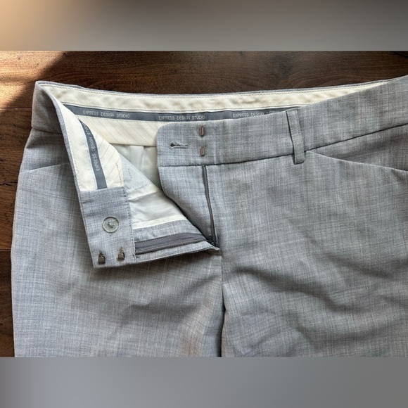 Express Design Studio Editor Pants Women’s Gray Dress Slacks Size 4/4L - Picture 3 of 7